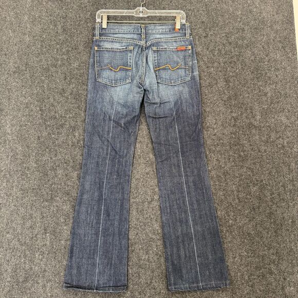 7 For All Mankind Jeans Women's 27 Blue Bootcut Made in USA Denim - Picture 8 of 12